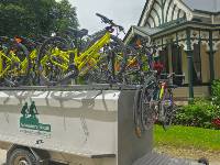 Our bikes parked up for the night at Burnside Homestead |  <i>Dan Thour</i>
