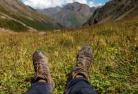 Feet up moment in the Tian Shan |  Lachlan Gardiner